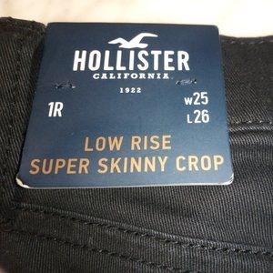 New Hollister Low Rise Skinny Crop Pants Size 1 Regular NWT